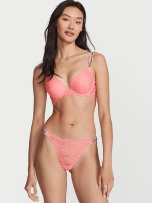 Panty Tanga Pink Roses