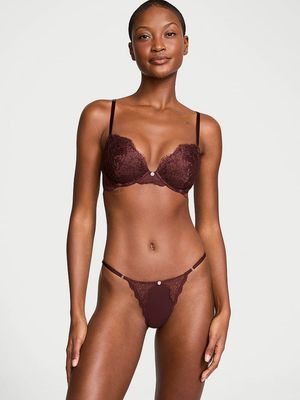Panty Tanga Burgundy Brown