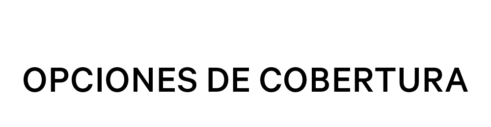 Opciones de cobertura